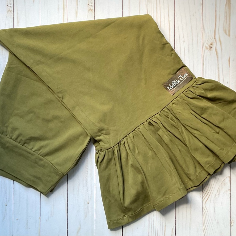 Matilda Jane - Sage Green - Cropped Pants with Ruffled Hem